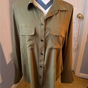 H&M Khaki Button Down Men's Shirt